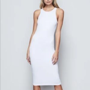 Good American The Body Sculpted Midi Dress: Size 5: White